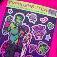 Image 2 of frankenbutch sticker sheet