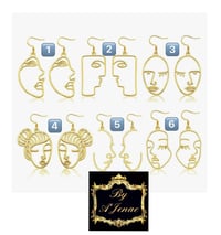 Image 2 of Gold FACES Earrings 