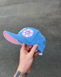 Image 4 of  PINK BRIM COTTON CANDY NEW YORK YANKEES CUSTOM FITTED CAP