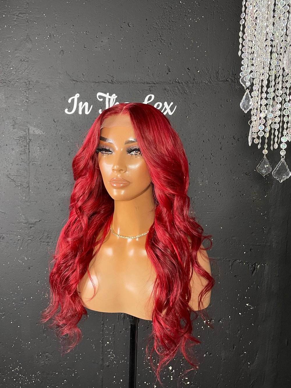 Image of Red 24” Closure Wig 