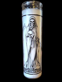 White Santa Muerte Candles 