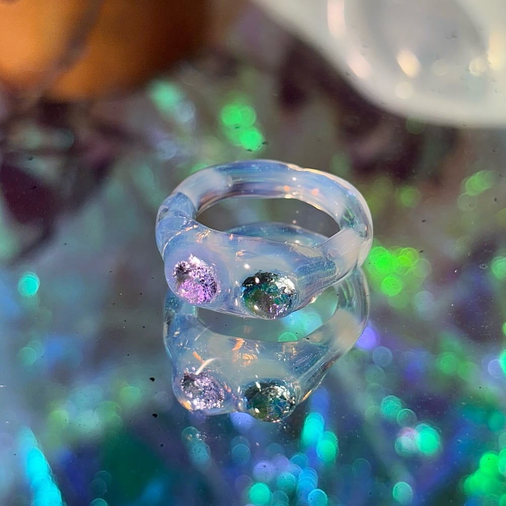 Image of ghost frog ring 