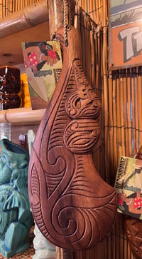 Image 2 of Carved Wood Maori Wahaika Club
