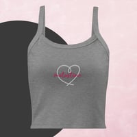 Image 3 of Heart micro-rib tank top