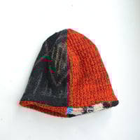 Image 4 of Reworked Reversible Beanie Multi  Color x Red