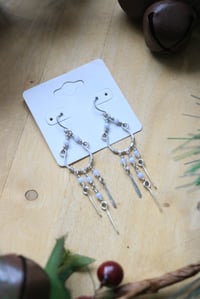 Image 4 of Mini Sterling Silver + Crystal Chandelier Earrings (2)