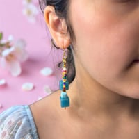 Image 1 of     Seoul Glow - Cube & Glass Bead Earrings