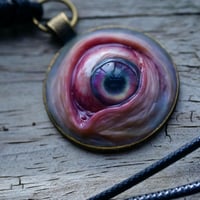 Image 3 of Glowing Oculus, Eyeball flat back pendant OOAK