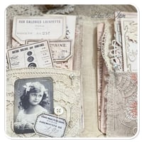 Image 5 of Junk Journal fabric folder lace samples junk journal supplies