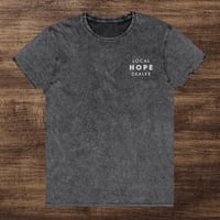 Image 1 of "Local Hope Dealer" embroidered DENIM tee!
