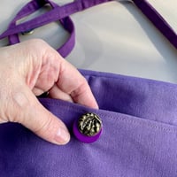 Image 4 of Beautiful Butterfly Zippertop Canvas Crossbody Purse
