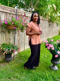 Image 2 of Tunic Top w/Piping Detail