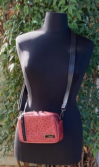 Image 2 of Keyshia Crossbody Burgundy Ostrich