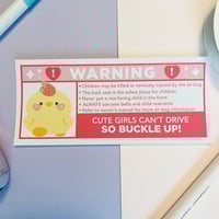Image 2 of Strawberry Duck Warning Visor Sticker