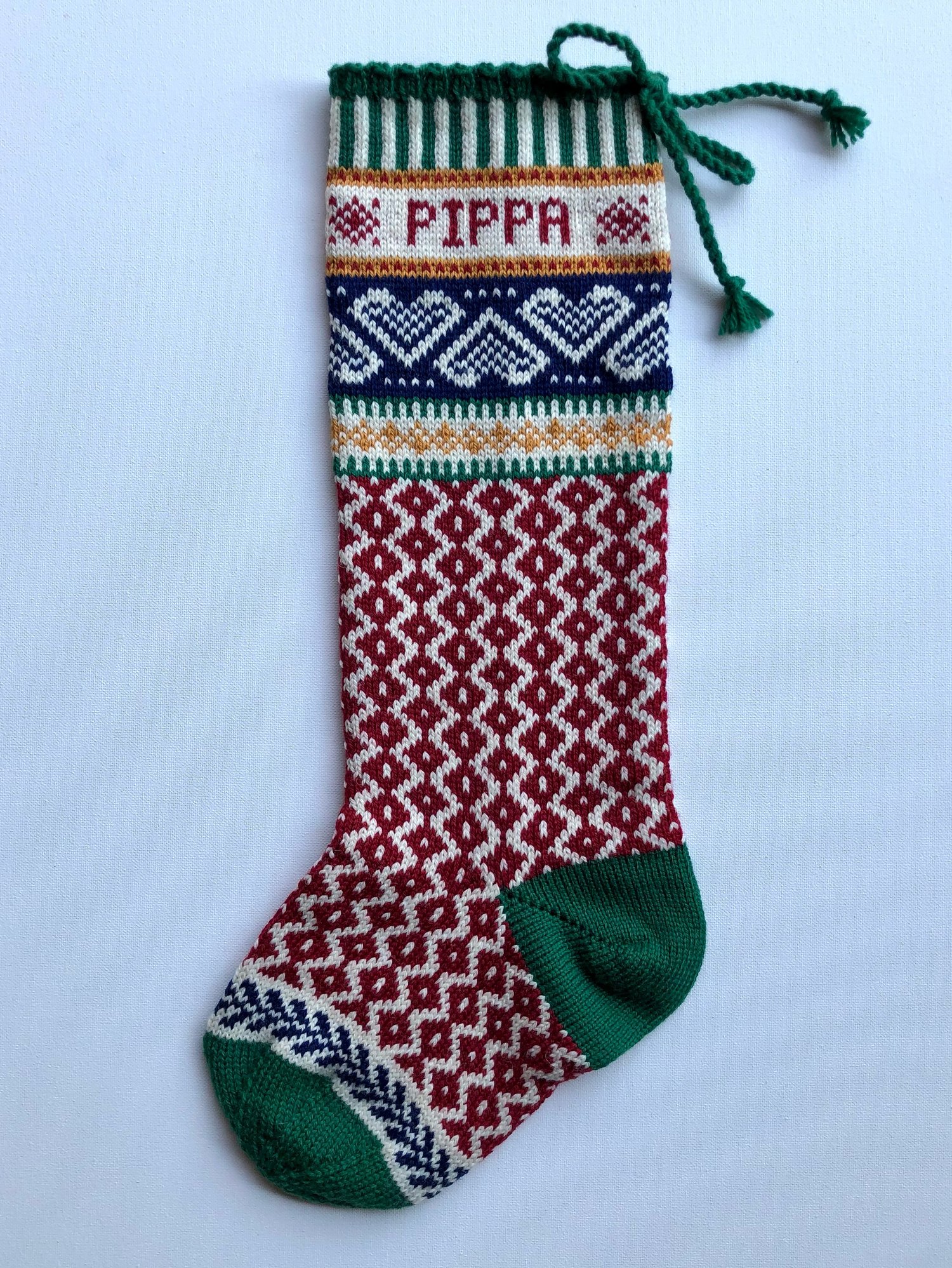 Image of Hearts Christmas Stocking
