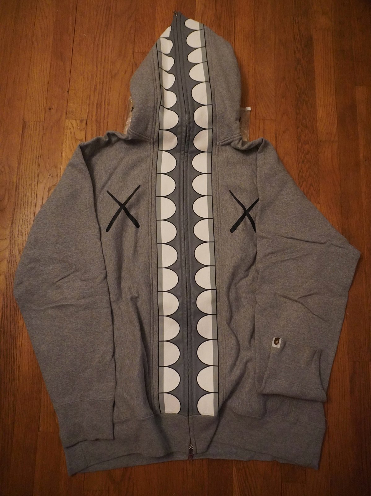 Bape KAWS Chomper Hoodie gray Building Blocs