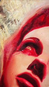 Image 3 of ‘THE VIRGIN MARY’ [ Unique Oval Print - { 1/1 } ] - Hand Embellished Museum Archival Print