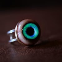 Image 5 of Blue Green Eyeball Ring