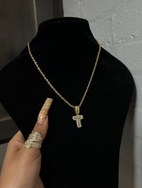 Image 2 of Drip’d in Gold Initial Pendant