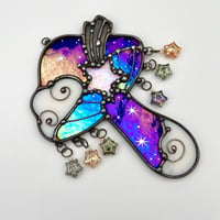 Image 3 of Iridescent Dark Blue Catch a Shooting Star Suncatcher 