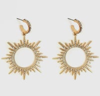 Image 2 of Crystal Sun Earrings