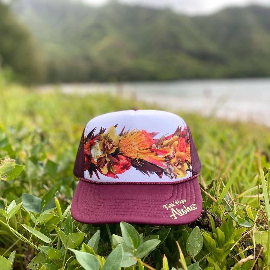 Image of Crown of Glory Lei Po’o Trucker Hat