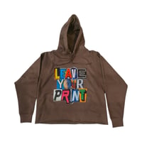 Image 2 of Mix Media Hoodie {Tuape, Light Brown}