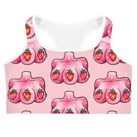 Image 1 of Strawberry Boobies Sports bra