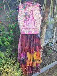 Image 9 of Mykonos Jewelled Waistcoat -Pink Green 6-8 uk