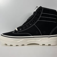 Image 5 of VANS SENTRY WC WOMENS HIGH TOP SHOES SIZE 7 BLACK WHITE WAFFLECUP LACE UP CANVAS NEW