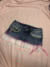 Image 1 of Pink lace miniskirt