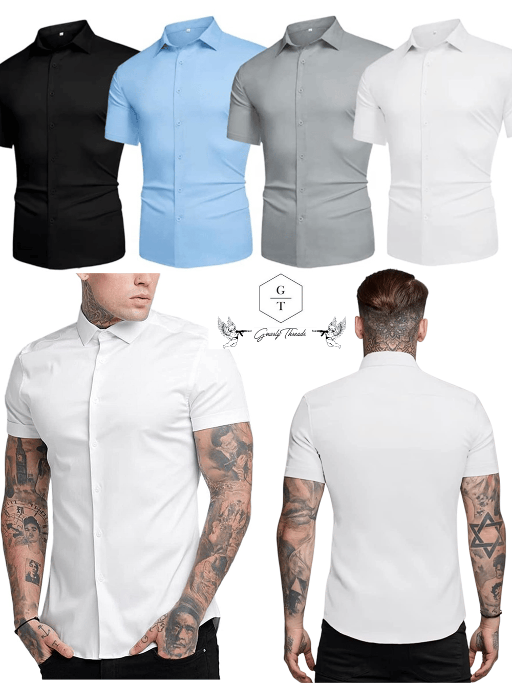 Image of Summer casual no wrinkle Button-Down Shirts