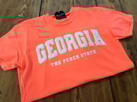 PUFF PRINT Georgia The Peach State NEON T-Shirt