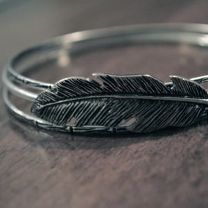 Image of Feather Bangle Set