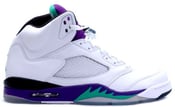 Image of 136027-108 Air Jordan 5 Grape White/New Emerald-Grape-Ice Blue 2013