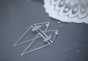 Image of Two Triangle Lilac Earrings