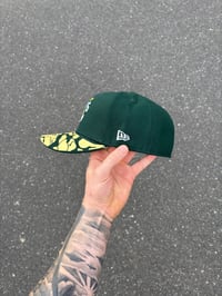 Image 5 of BABY YELLOW BRIM GREEN ATHLETICS CUSTOM FITTED CAP