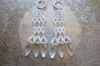 Image 2 of Beaded Lace Earrings 