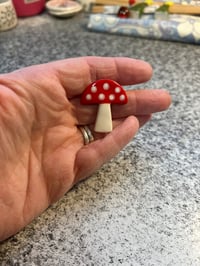 Image 4 of Ceramic Toadstool Brooch