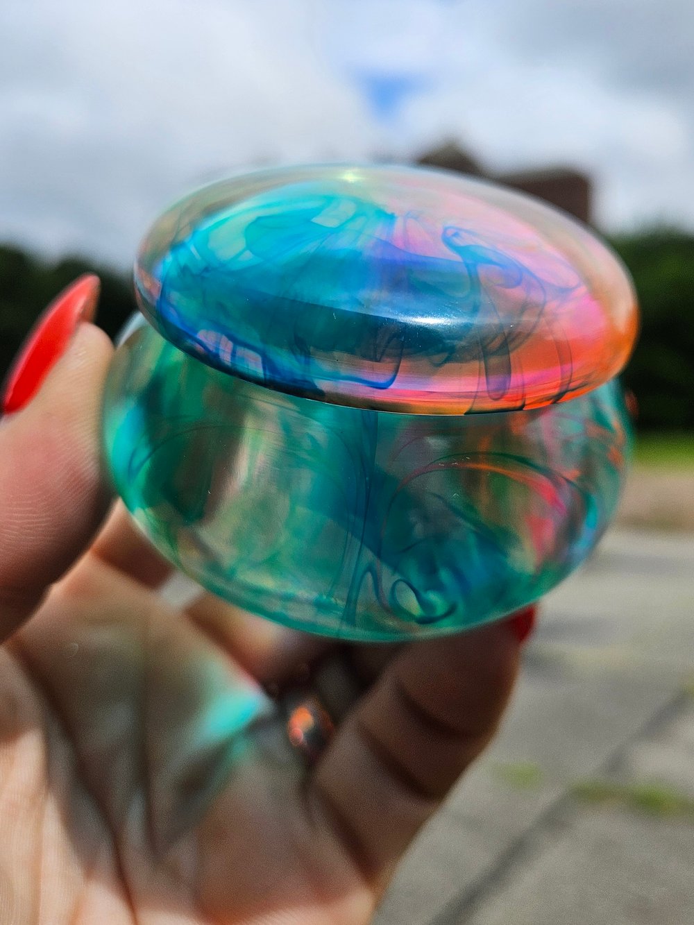 Image of Tye Dye Smol Round Box