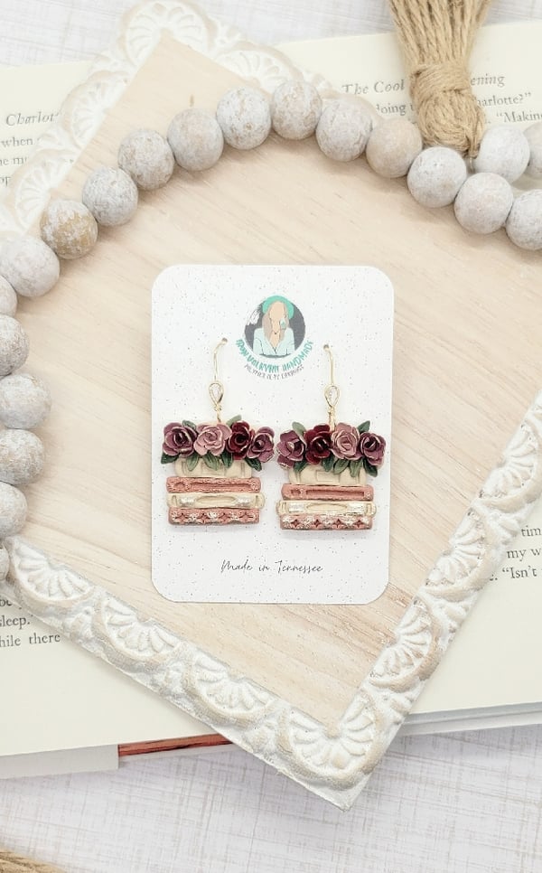 Image of Floral Bookstack Dangles