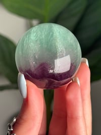 Image 3 of RAINBOW FLUORITE SPHERE -CHINA- Q