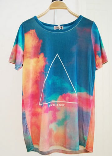Image of Galaxy Fancy Triangles with Painting Tee 