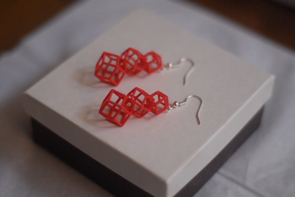 Image of Rhombic Dodecahedron earrings