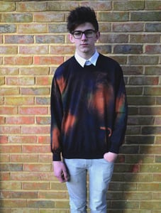 Image of Hand Painted Black Galaxy Sweatshirt