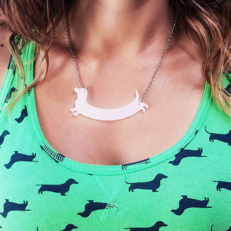 Image of Doxie Love Necklace - White