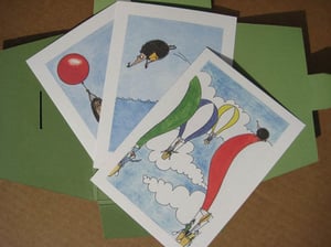 Image of 3 pack: Hedgehog mini fine prints (posh postcards)