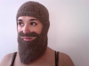 Image of Knitted Beard Balaclava