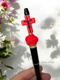 Image 1 of Cross Pen With Red Rose