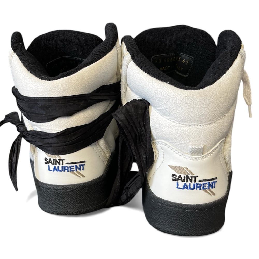 Image of Saint Laurent Cure Leather Trainers